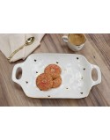 BANDEJA CPN ASAS EN PORCELANA CON FILO EN TITANIO DORADO