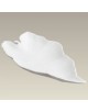 PLATO MODELO HOJA EN PORCELANA BLANCA