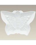 PLATO EN FORMA DE MARIPOSA EN PORCELANA BLANCA