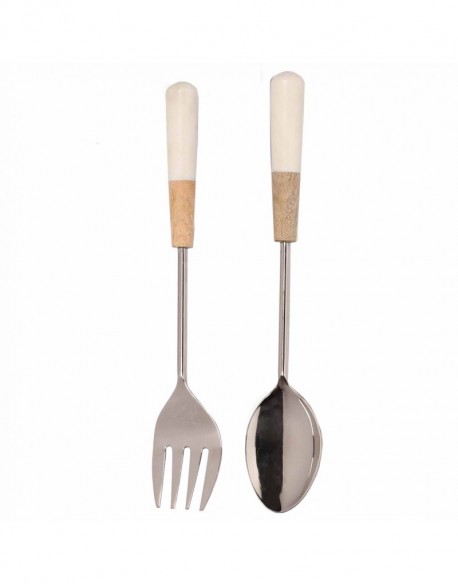 SET X 2 CUCHARONES PARA SERVIR EN MÁRMOL Y MADERA