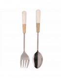 SET X 2 CUCHARONES PARA SERVIR EN MÁRMOL Y MADERA