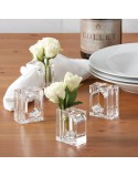 SET X4 SERVILLETEROS EN ACRÍLICO C/SOPORTE PARA FLORES