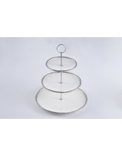 DULCERA X 3 NIVELES EN PORCELANA C/FILO EN TITANIO