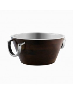 CHAMPAGNERA MADERA C/INTERIOR EN ACERO CON ASAS