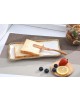 BANDEJA PEQUEÑA RECTANGULAR EN PORCELANA BLANCA CON FILO DORADO