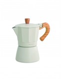 CAFETERA EN ALUMINIO PARA 3 TAZAS EN MARFIL MOD: NATURALE