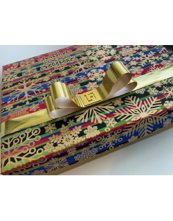 CAJA CUADRADA COPOS DORADOS HINDU