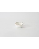 BOWL PARA SNACK EN PORCELANA BLANCA FILO DORADO