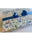 CAJA PAPEL ITALIANO FLORES  25 X 25 + 8CM