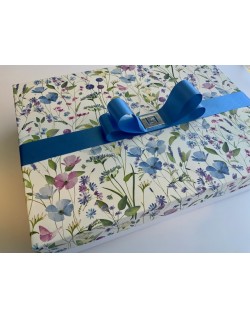 CAJA PAPEL ITALIANO FLORES  25 X 25 + 8CM