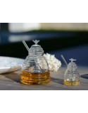 FRASCO PARA MIEL EN BOROSILICATO CON TAPA CON CUCHARA