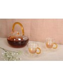 TETERA DE CRISTAL CON ASAS AMARILLA