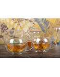 SET X 2 TAZAS DOBLE PARED REDONDA PARA TÉ ´Ó CAFÉ