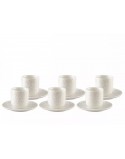 SET X 6 TAZAS PARA CAFÉ EN CERÁMICA MOD. PLUMETIS GOLD