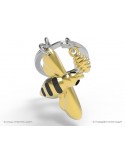 LLAVERO MOD: ABEJA CON PANAL EN METAL CROMADO