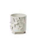 MACETA BLANCA MOD: MARIPOSAS
