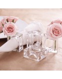 SET X4 SERVILLETEROS EN ACRÍLICO C/SOPORTE PARA FLORES