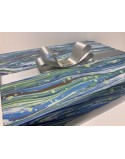 CAJA PAPEL ITALIANO AZUL 29CM X 39CM +9CM