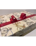 CAJA PAPEL ITALIANO BICICLETAS 25CM X 25CM + 8CM