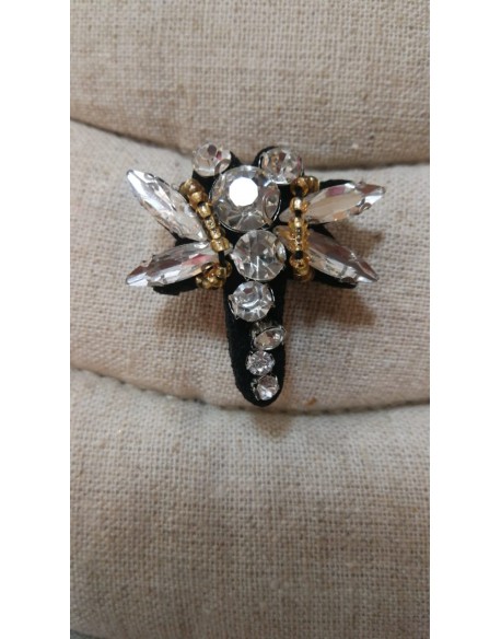 BROCHE LIBELULA NEGRA