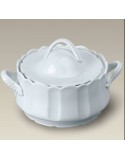 CACEROLA C/TAPA BORDE FESTONEADO PORCELANA 24X14