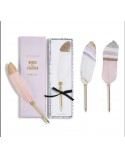 LAPICERO RECARGABLE PLUMA DE GANZO NATURAL MOD: SURTIDO
