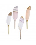LAPICERO RECARGABLE PLUMA DE GANZO NATURAL MOD: SURTIDO