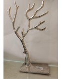 PORTA JOYAS EN METAL PLATEADO MOD: ARBOL