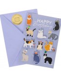 TARJETA HECHA A MANO MOD: PARTY CATS