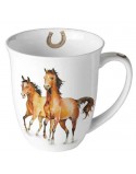 TAZA EN CAJA  MOD: CABALLOS SALVAJES