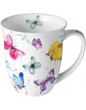 TAZA DE 0.4L EN CAJA  MOD: COLECCION DE MARIPOSAS