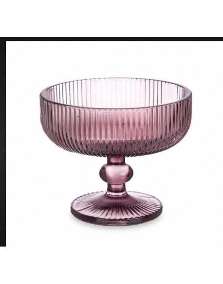 COPA X6 PARA HELADO ROSA RAYAS 310ML