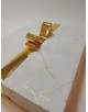 CAJA PAPEL MARMOL LINEA DORADA 29CM X 39CM + 9CM