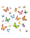 SERVILLETAS DE COMIDA MOD: MARIPOSAS COLORIDAS