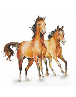 SERVILLETAS DE COMIDA MOD: CABALLOS SALVAJES