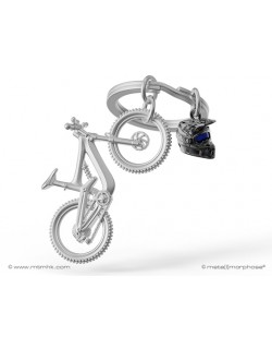 LLAVERO EN METAL MOD: BICICLETA Y CASCO