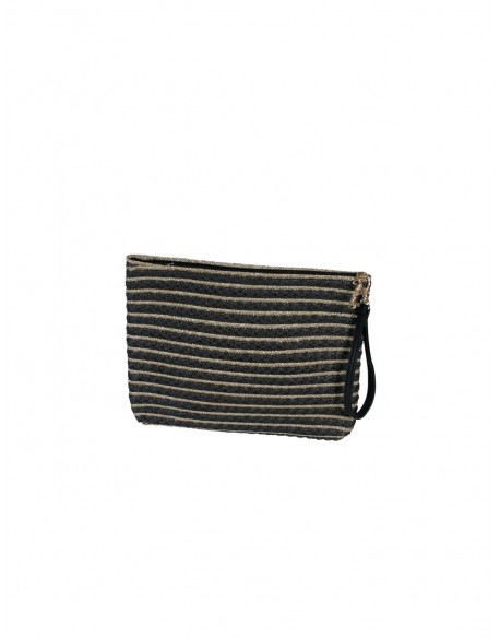 CARTERA HILO DORADO NEGRO