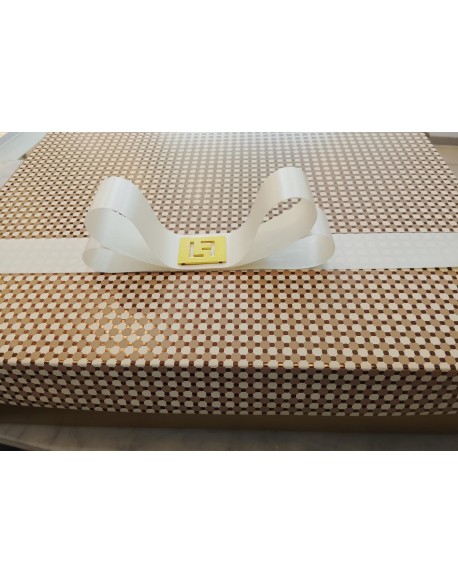 CAJA MOD. BEIG /CAFE 25CM X 25CM + 8CM