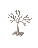 PORTA JOYAS EN METAL PLATEADO MOD: ARBOL